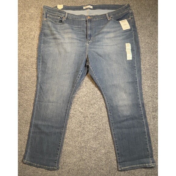 Signature By Levi Strauss Womens 39x30 Mid-Rise Stretch Straight Jeans 28S NEW - Picture 2 of 10